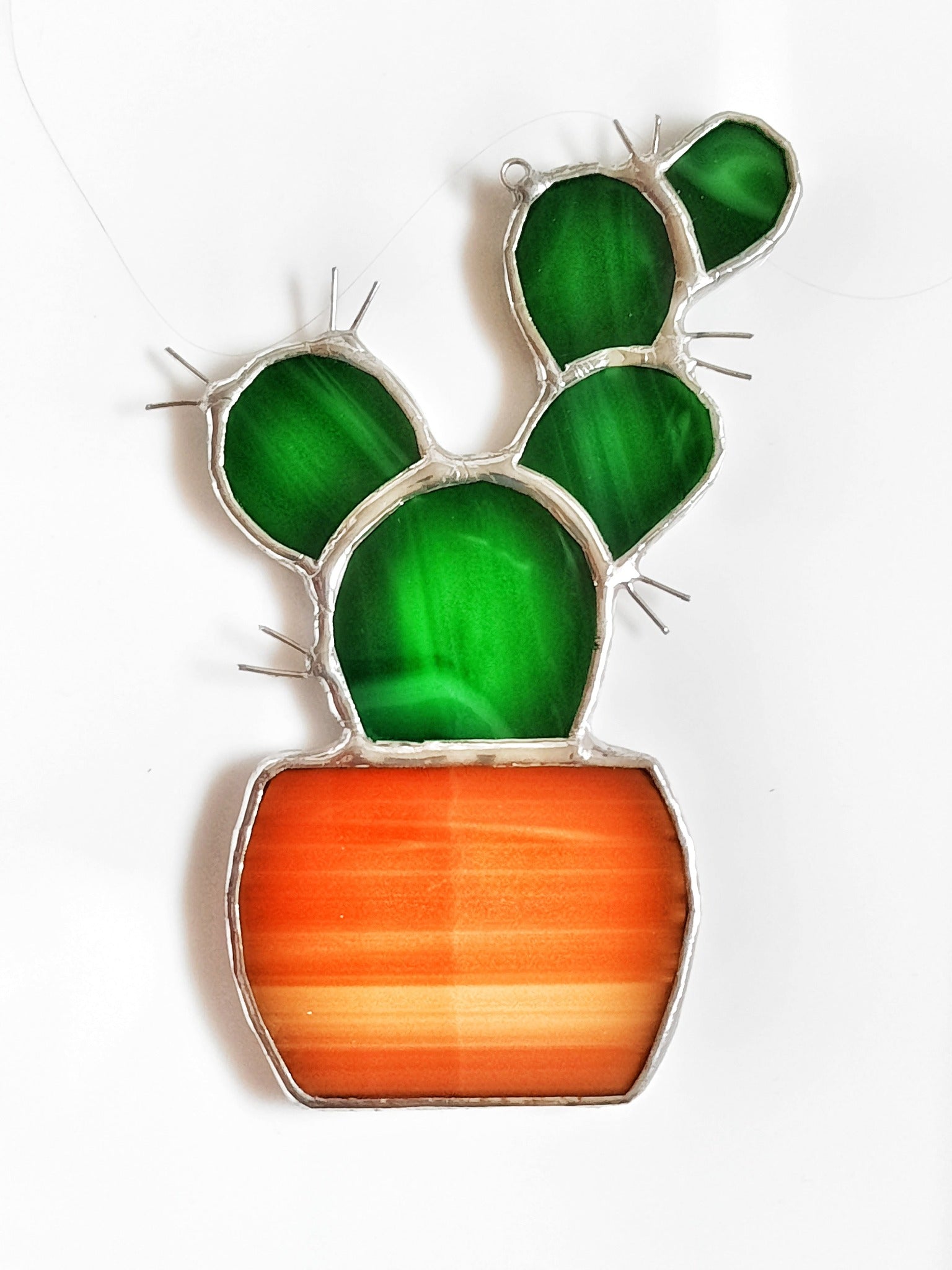 Stained 2024 Glass Cactus-Prickly Pear