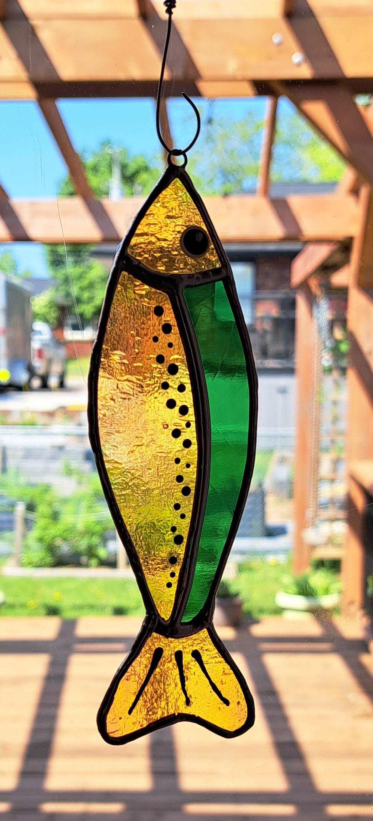 Stained Glass Fish with hook