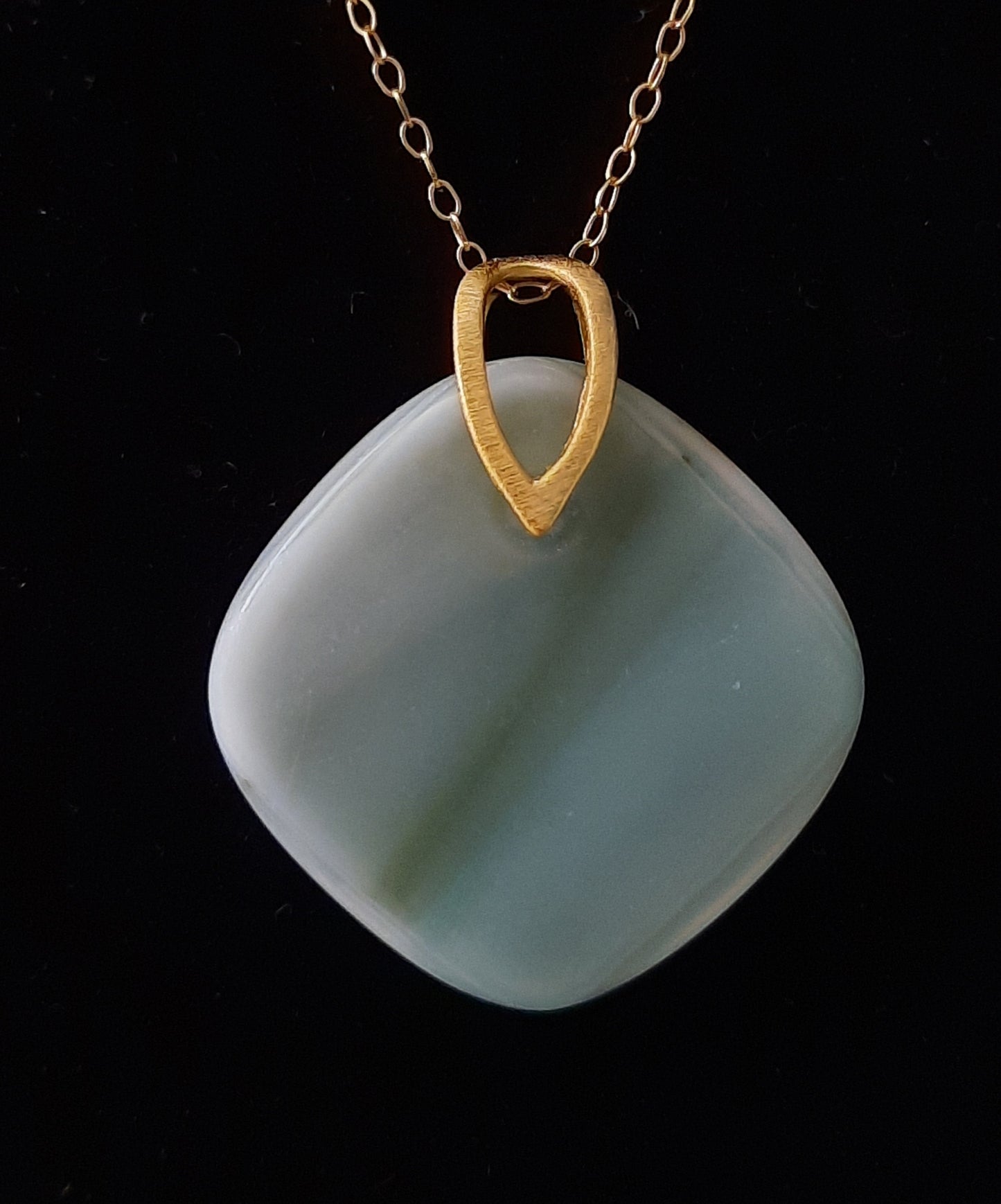 Two in One Fused Glass Pendant on 14K Gold Filled