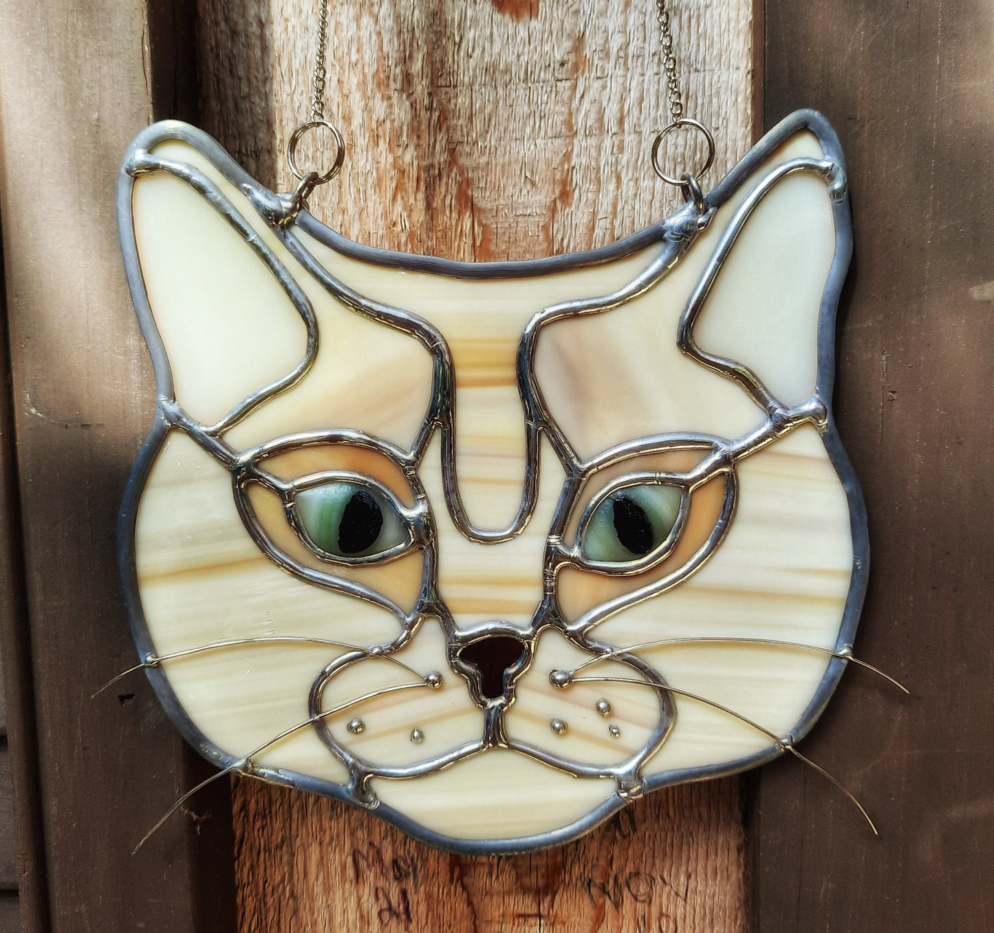 Beige-Caramel Cat Suncatcher
