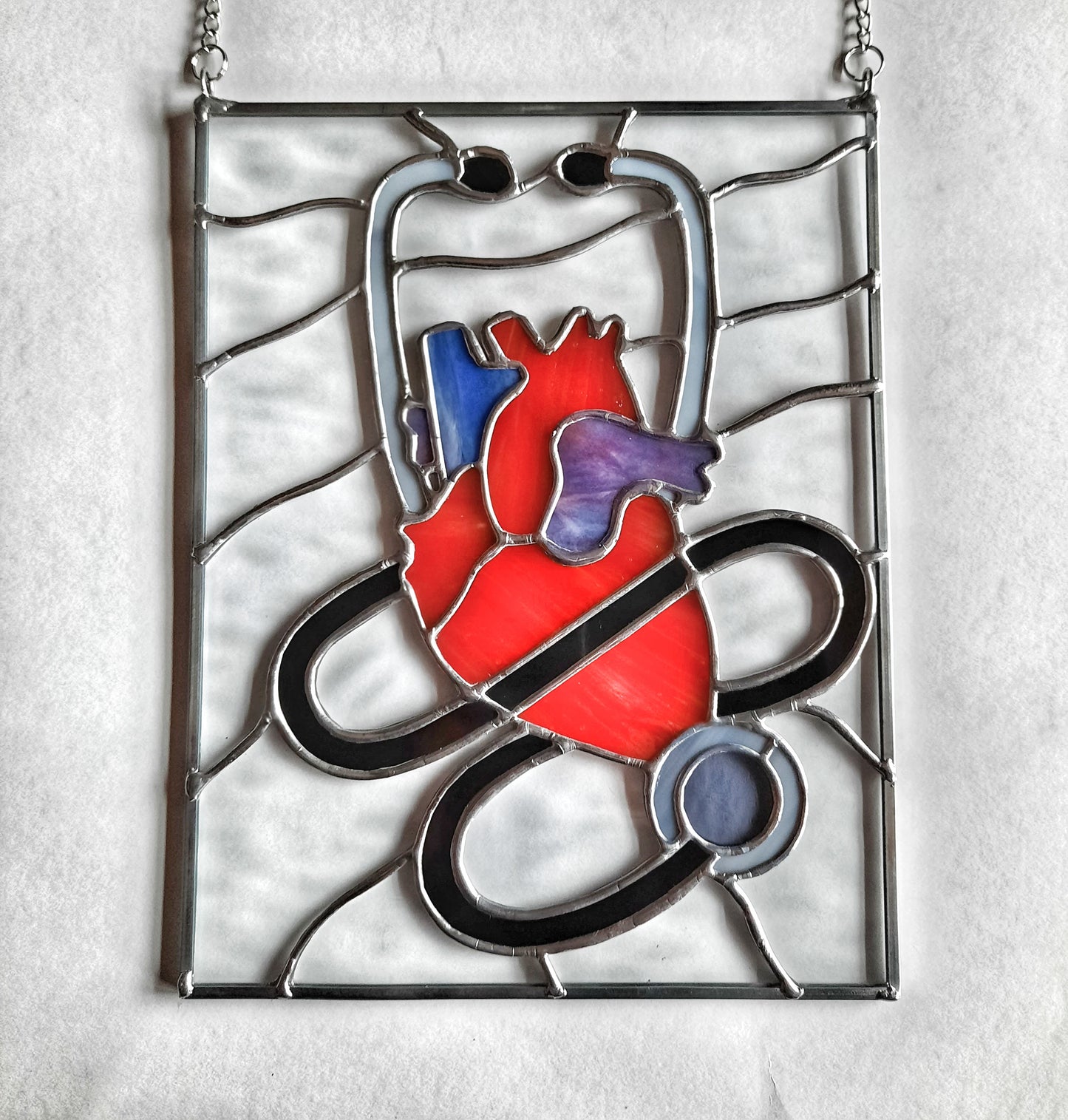 Stained Glass "All Heart" Panel
