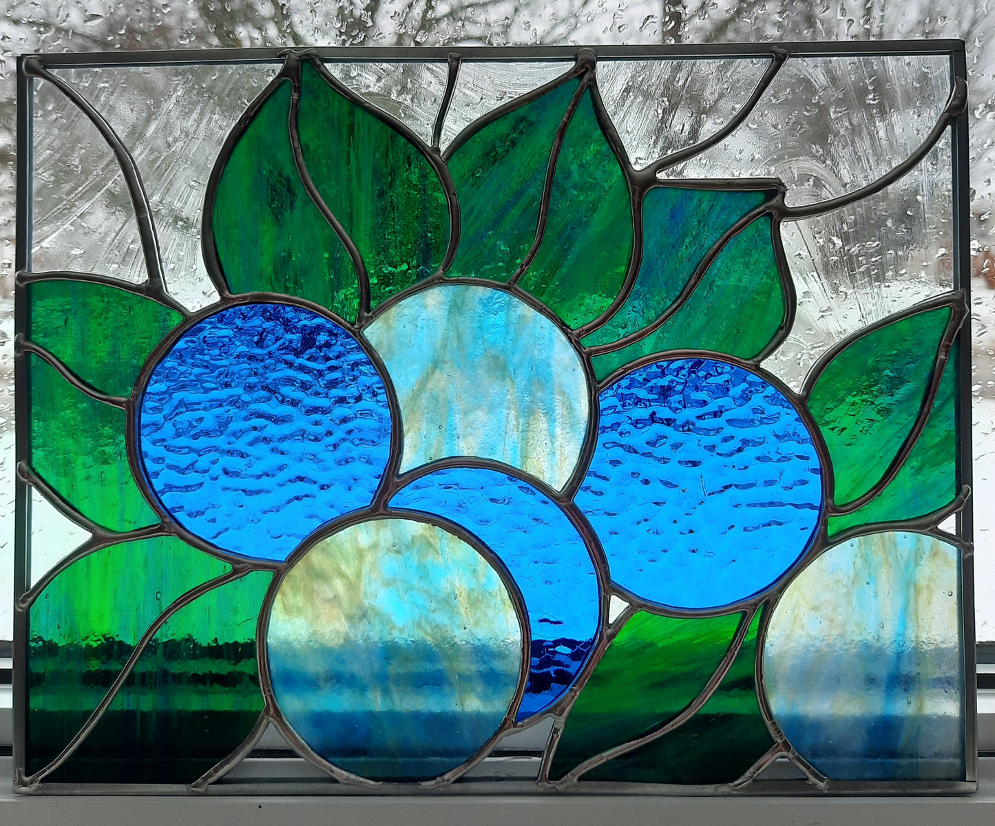 Stained Glass Panel - Blueberry Patch