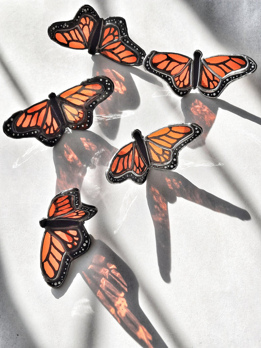 Stained Glass Monarch Butterfly Plant stake